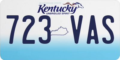 KY license plate 723VAS