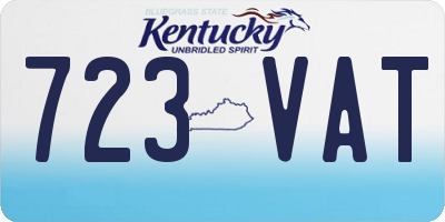 KY license plate 723VAT