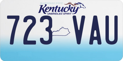 KY license plate 723VAU