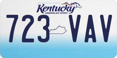 KY license plate 723VAV