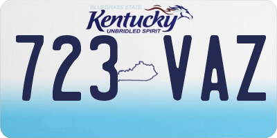 KY license plate 723VAZ