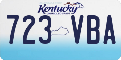 KY license plate 723VBA
