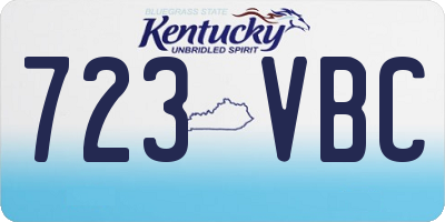 KY license plate 723VBC