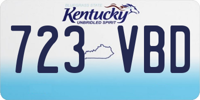 KY license plate 723VBD