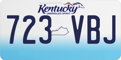 KY license plate 723VBJ