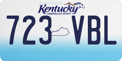KY license plate 723VBL