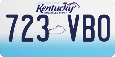 KY license plate 723VBO