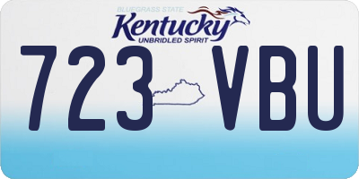 KY license plate 723VBU