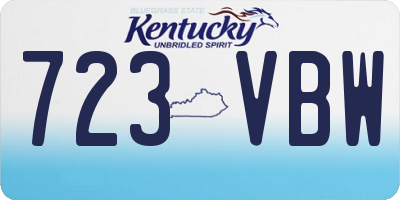 KY license plate 723VBW
