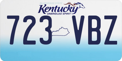 KY license plate 723VBZ
