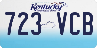 KY license plate 723VCB