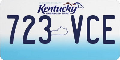 KY license plate 723VCE