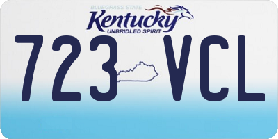 KY license plate 723VCL