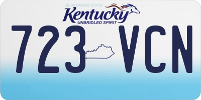 KY license plate 723VCN