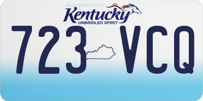 KY license plate 723VCQ