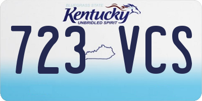 KY license plate 723VCS