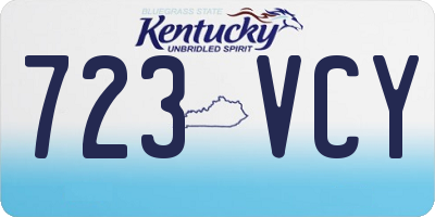 KY license plate 723VCY