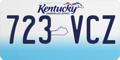 KY license plate 723VCZ