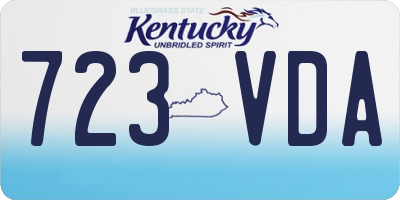 KY license plate 723VDA