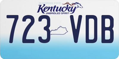 KY license plate 723VDB