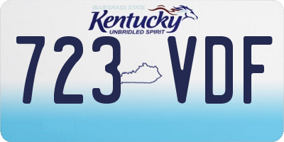 KY license plate 723VDF