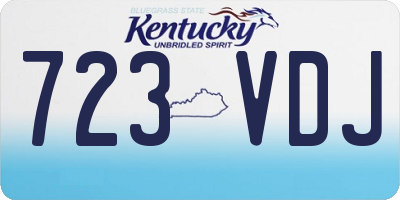 KY license plate 723VDJ