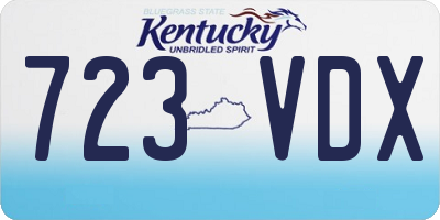 KY license plate 723VDX