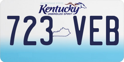 KY license plate 723VEB