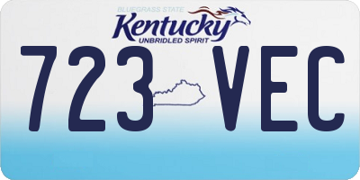 KY license plate 723VEC