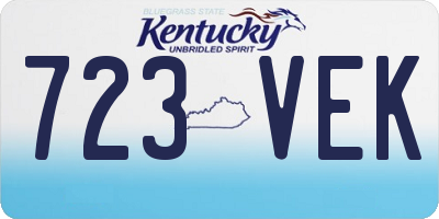KY license plate 723VEK