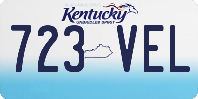 KY license plate 723VEL
