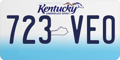 KY license plate 723VEO
