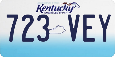 KY license plate 723VEY