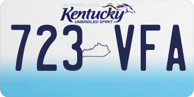 KY license plate 723VFA