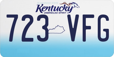 KY license plate 723VFG