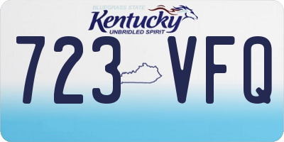 KY license plate 723VFQ