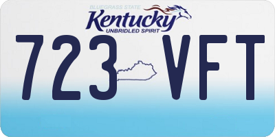 KY license plate 723VFT