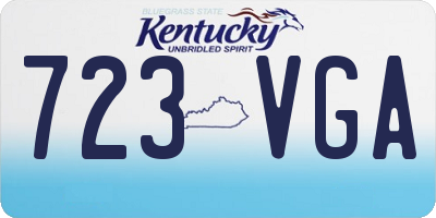 KY license plate 723VGA