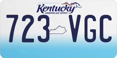 KY license plate 723VGC