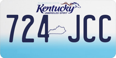 KY license plate 724JCC