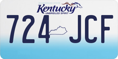 KY license plate 724JCF
