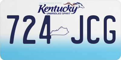 KY license plate 724JCG