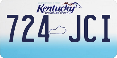 KY license plate 724JCI