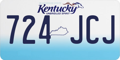 KY license plate 724JCJ