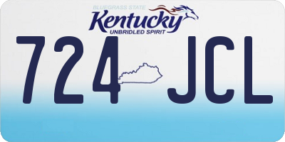 KY license plate 724JCL