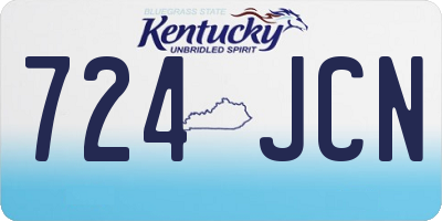 KY license plate 724JCN