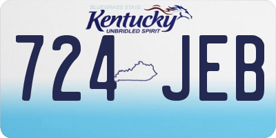 KY license plate 724JEB
