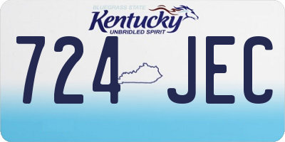 KY license plate 724JEC