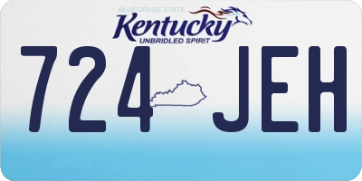 KY license plate 724JEH