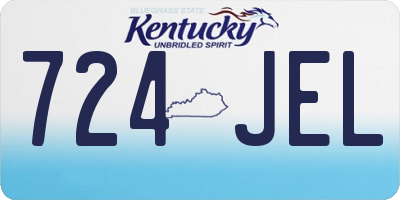 KY license plate 724JEL